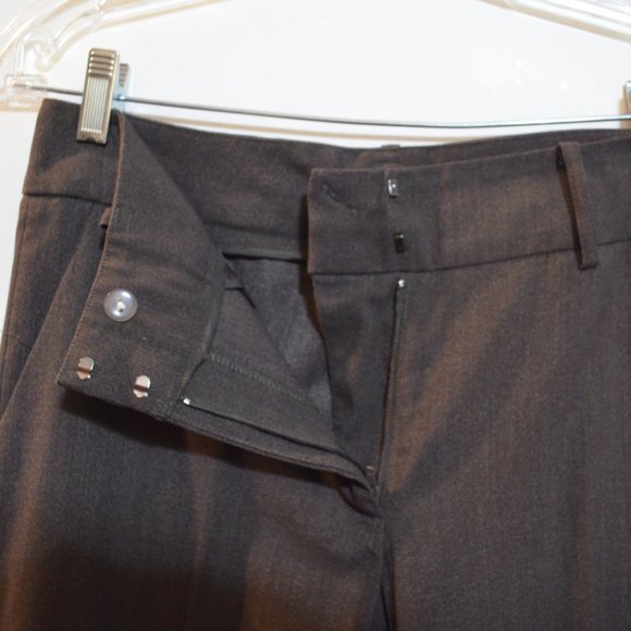 SELA Middle Rise Wide Belt Brown Wide Straight Leg Lady Pants 44 - Picture 3 of 5